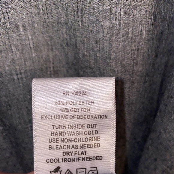 Indigo Soul Gray Embroidered 3/4 Sleeve Knee Length Dress Tunic Size Medium. - Picture 4 of 6